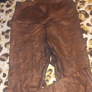ALO Yoga Copper and Black Leggings